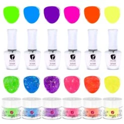 80’s Icons | Neon Dip Powder And Gel Polish Set Bundle