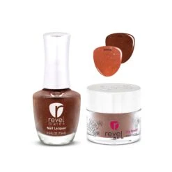 D829 Red Rocks Orange Shimmer Polish + Dip Powder Set -Revel Nail Shop combo sets d829 red rocks orange shimmer polish dip powder set 35745187856582