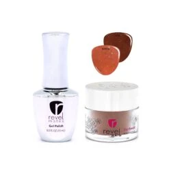 D829 Red Rocks Orange Shimmer Polish + Dip Powder Set -Revel Nail Shop combo sets d829 red rocks orange shimmer polish dip powder set 35745187889350