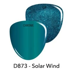 D873 Solar Wind Teal Glitter Polish + Dip Powder Set -Revel Nail Shop combo sets d873 solar wind teal glitter polish dip powder set 35895876419782