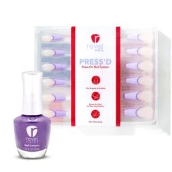Purple Pumps Press-Ons + D732 Wisteria Polish Bundle