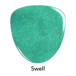 D542 Swell Green Glitter Dip Powder -Revel Nail Shop d542 swell 33339531722950