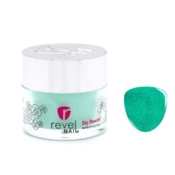 D542 Swell Green Glitter Dip Powder