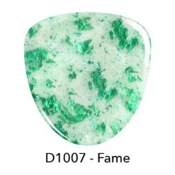 D1007 Fame Green Metallic Flake Dip Powder -Revel Nail Shop dip powder d1007 fame green metallic flake dip powder 35973254512838