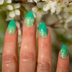 D1078 Lily Love Green Flake Dip Powder -Revel Nail Shop dip powder d1078 lily love green flake dip powder 36507723595974