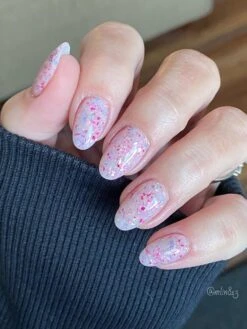D818 Whimsy Wildflowers Pink Flake Dip Powder -Revel Nail Shop dip powder d818 whimsy wildflowers 35699132694726