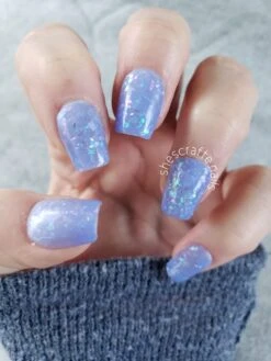 D821 Partly Cloudy Blue Flake Dip Powder -Revel Nail Shop dip powder d821 partly cloudy 35699135217862