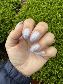 D821 Partly Cloudy Blue Flake Dip Powder -Revel Nail Shop dip powder d821 partly cloudy 35699135250630