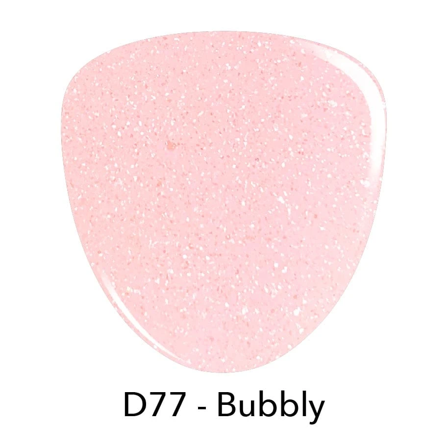 D77 Bubbly Pink Shimmer Gel Polish + Dip Powder Set 4 D77 Bubbly Pink Shimmer Gel Polish + Dip Powder Set - Image 2