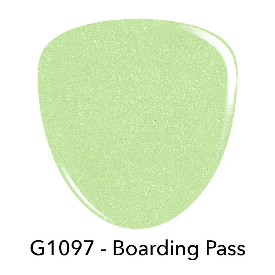 G1097 Boarding Pass Green Shimmer Gel Polish 4 G1097 Boarding Pass Green Shimmer Gel Polish - Image 2