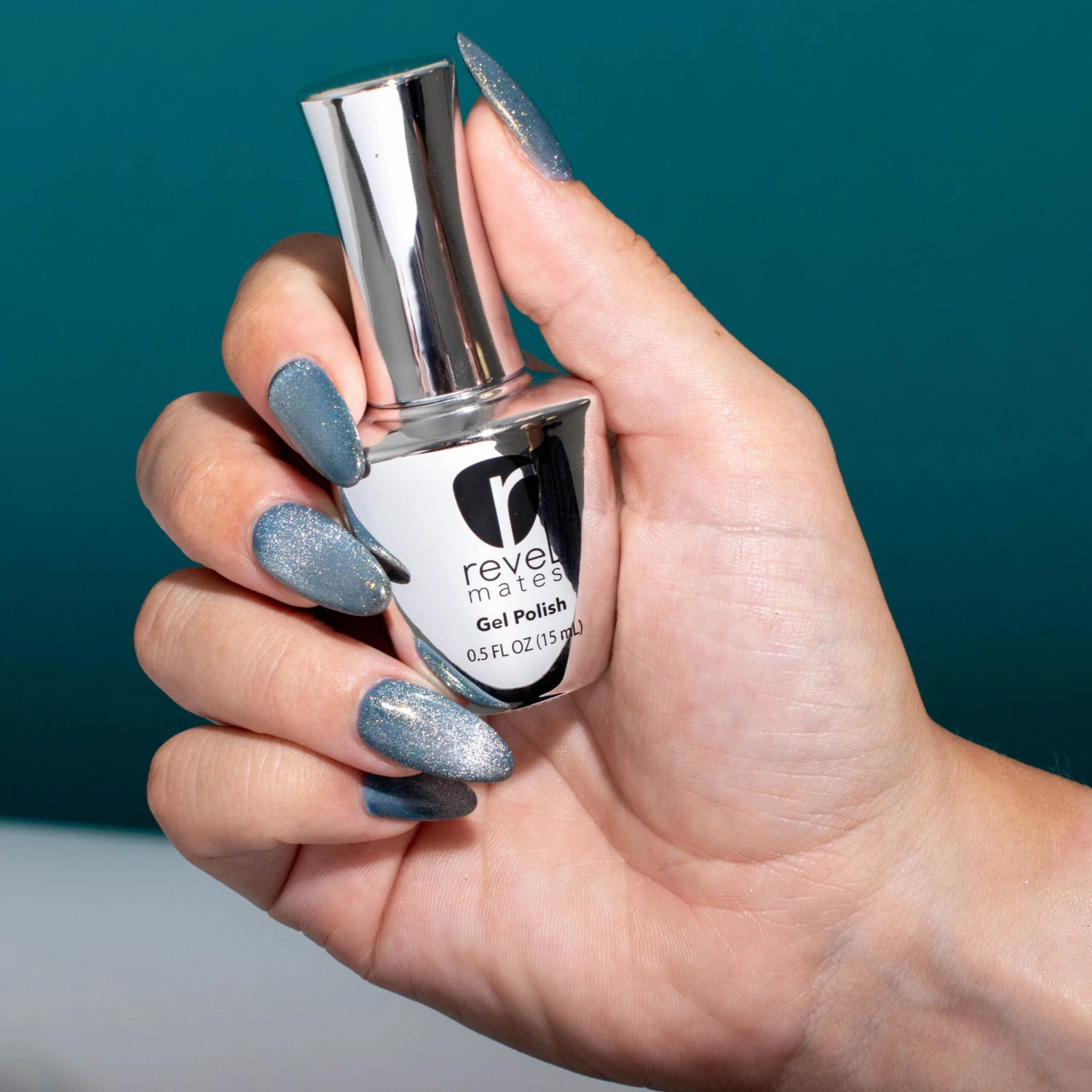 G980 Denim Dreams Blue 3D Cat Eye Magnetic Gel Polish 4 G980 Denim Dreams Blue 3D Cat Eye Magnetic Gel Polish - Image 2