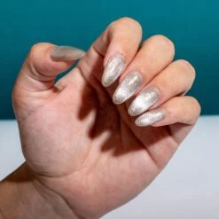 G981 Silver Dollar Silver 3D Cat Eye Magnetic Gel Polish -Revel Nail Shop gel polish g981 silver dollar silver magnetic gel polish 35799284121798