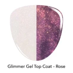 Rose Pink Glimmer Gel Top Coat -Revel Nail Shop gel polish rose pink glimmer gel top coat 35554346107078