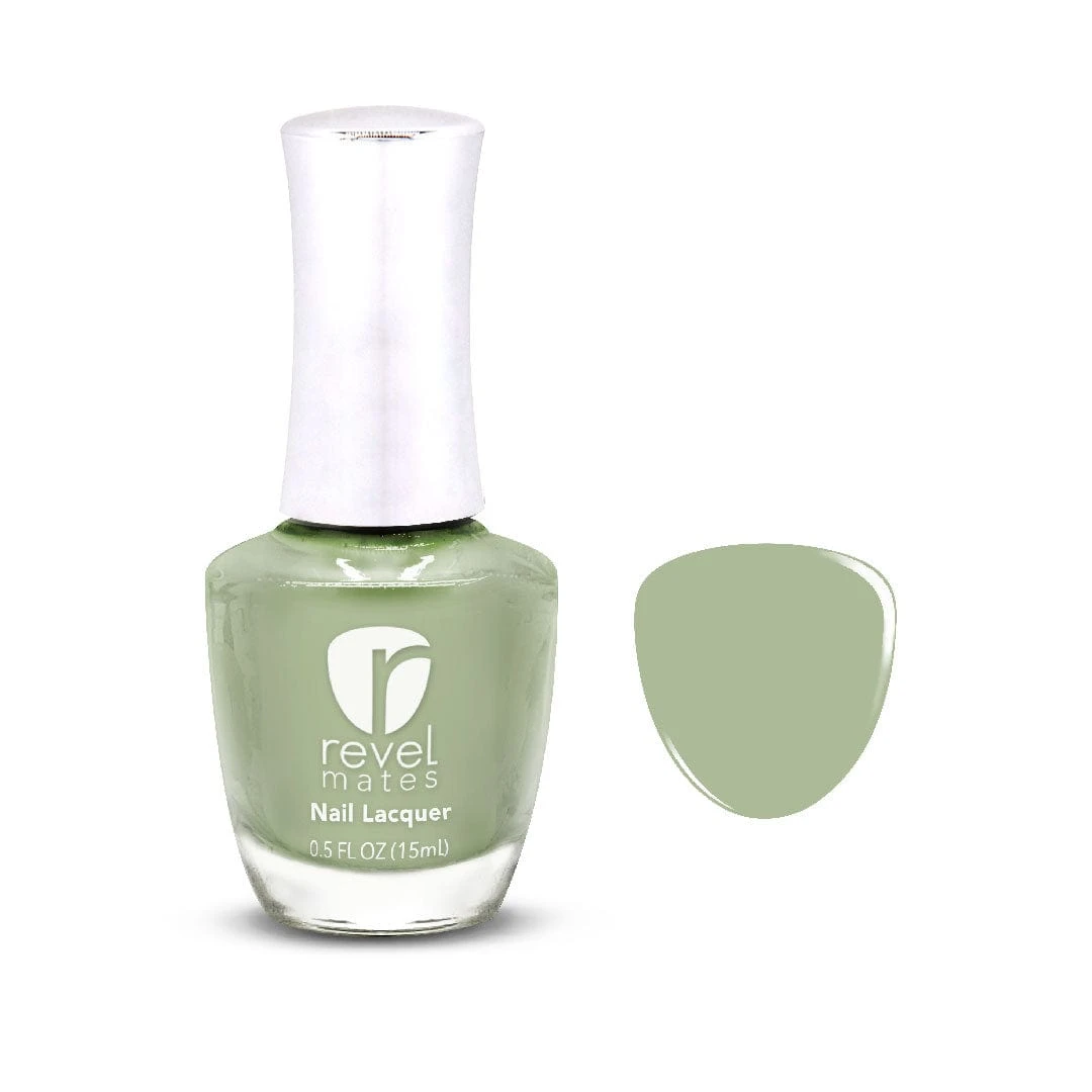 P390 Eucalyptus Green Crème Nail Polish 3 P390 Eucalyptus Green Crème Nail Polish