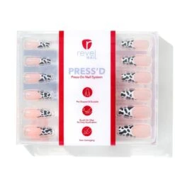 Cow Tipping | Gloss Extra Long Coffin Press-On Nails -Revel Nail Shop press ons cow tipping gloss extra long coffin press on nails 35340558368966
