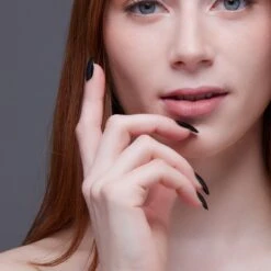 I Like My Coffee Black | Matte Medium Coffin Press-On Nails