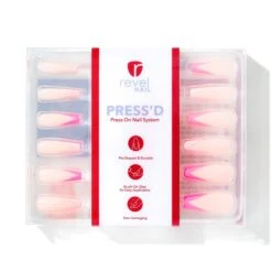 Pink Vendetta | Gloss Extra Long Coffin Press-On Nails -Revel Nail Shop press ons pink vendetta gloss extra long coffin press on nails 35340591104198