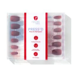 Red Velvet | Matte Medium Coffin Press-On Nails -Revel Nail Shop press ons red velvet matte medium coffin press on nails 35340696256710