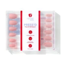 Rock 'n' Rosé | Matte Medium Coffin Press-On Nails -Revel Nail Shop press ons rock n rose matte medium coffin press on nails 35340803506374