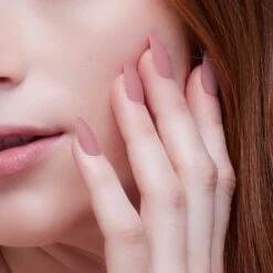 Rock 'n' Rosé | Matte Medium Coffin Press-On Nails