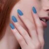 Steelin' Blue | Matte Medium Coffin Press-On Nails -Revel Nail Shop press ons steelin blue matte medium coffin press on nails 35442018189510