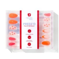 Summer Fling | Gloss Long Almond Press-On Nails -Revel Nail Shop press ons summer fling gloss long almond press on nails 35340812845254