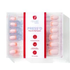 Sunny Sorbet | Gloss Short Square Press-On Nails -Revel Nail Shop press ons sunny sorbet gloss short square press on nails 35340815270086