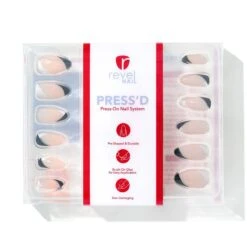 Swans Eye | Gloss Long Almond Press-On Nails -Revel Nail Shop press ons swans eye gloss long almond press on nails 35340817170630