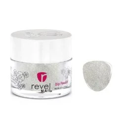 D369 Glisten Silver Glitter Dip Powder