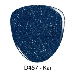 D457 Kai Blue Glitter Dip Powder -Revel Nail Shop revel nail dip powder d457 kai 29918038229190