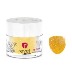 D513 Sunburst Yellow Flake Dip Powder