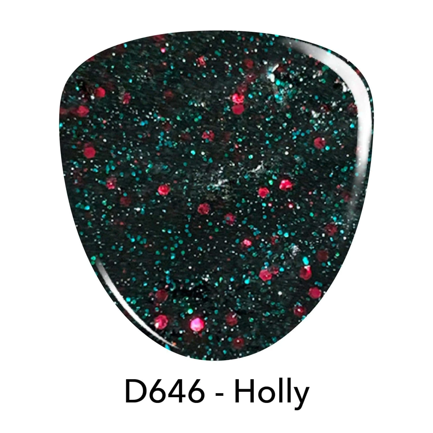 D646 Holly Green Glitter Dip Powder 4 D646 Holly Green Glitter Dip Powder - Image 2