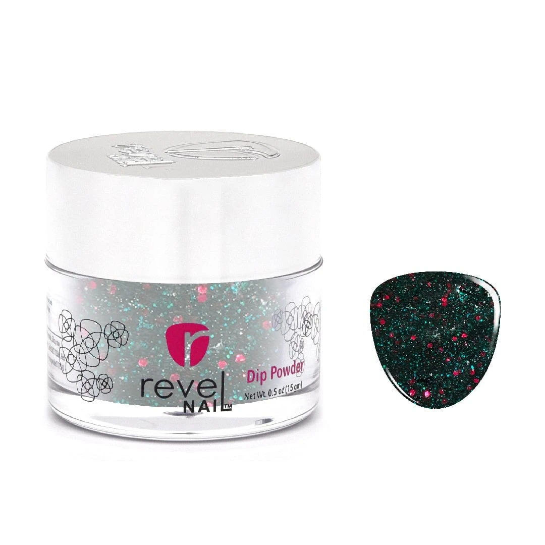 D646 Holly Green Glitter Dip Powder 3 D646 Holly Green Glitter Dip Powder