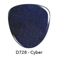 D728 Cyber Blue Shimmer Dip Powder -Revel Nail Shop revel nail dip powder d728 cyber 33603221520582