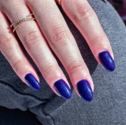 D728 Cyber Blue Shimmer Dip Powder -Revel Nail Shop revel nail dip powder d728 cyber 33686245343430