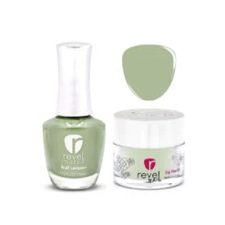 D390 Eucalyptus Green Crème Nail Polish + Dip Powder Set