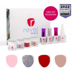 One Dip Wonders | Four Color Dip Powder Starter Kit -Revel Nail Shop starter kits one dip wonders four color dip powder starter kit 35989026832582