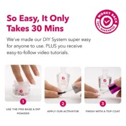 Stroke Of Midnight | Four Color Dip Powder Starter Kit -Revel Nail Shop starter kits stroke of midnight four color dip powder starter kit 36372382449862